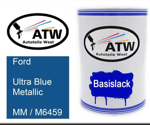 Ford, Ultra Blue Metallic, MM / M6459: 500ml Lackdose, von ATW Autoteile West.